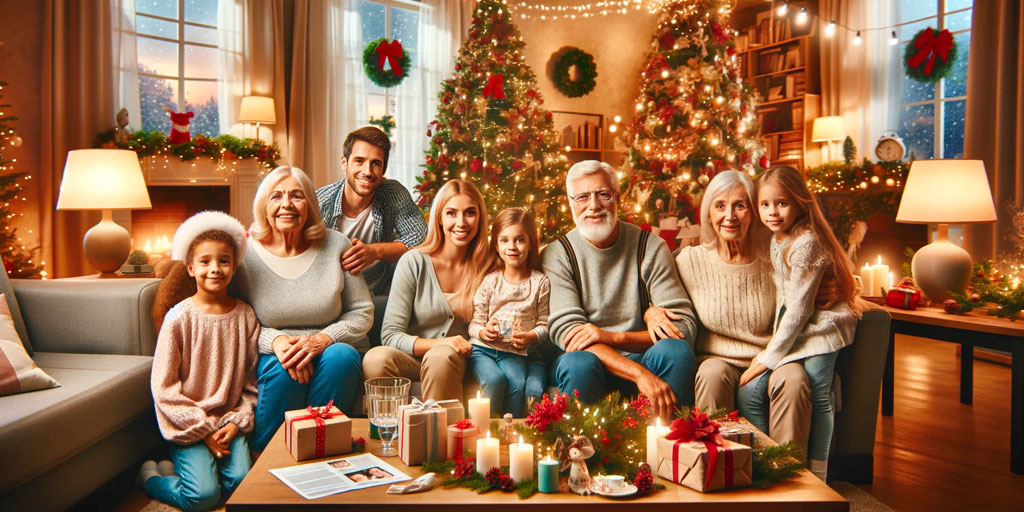 Todo Sobre Seguros, seguro para personas mayores, celebración familiar, tranquilidad en festividades.