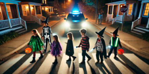 Todo Sobre Seguros Vehículos accidentes en Halloween, seguro de auto, cotizar seguro de auto, protección de niños, disfraces reflectantes, seguridad infantil, Halloween seguro