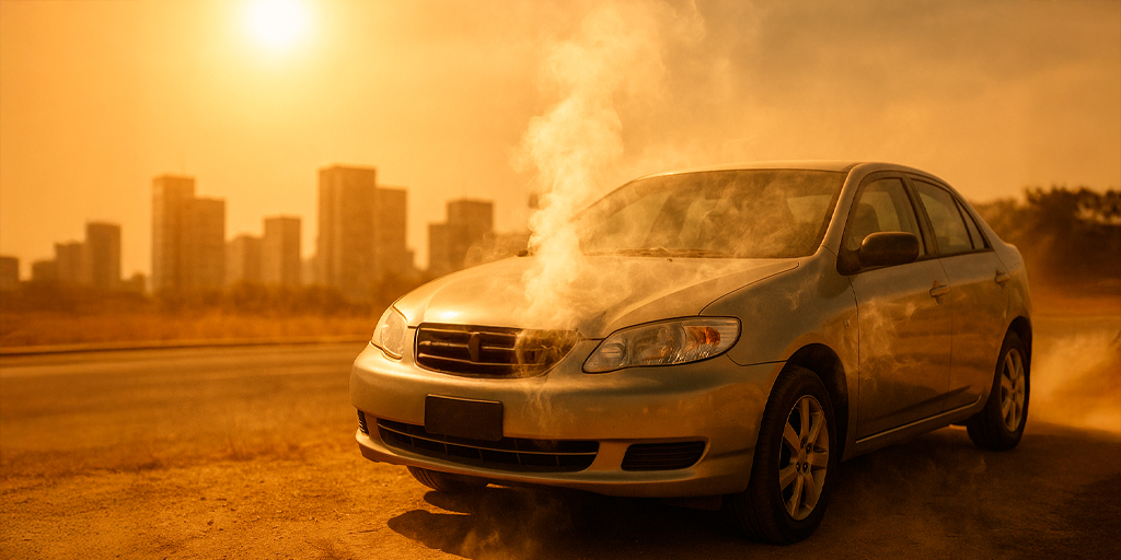 Todo Sobre Seguros, Vehículos, Cómo afecta el calor al auto, seguro de auto, cotizador de seguros, calor extremo, batería de auto, llantas dañadas, coche expuesto al sol
